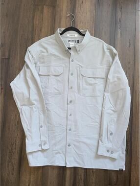 Duluth Trading Flexpedition Shirt 2XLT Gray Relaxed Untucked